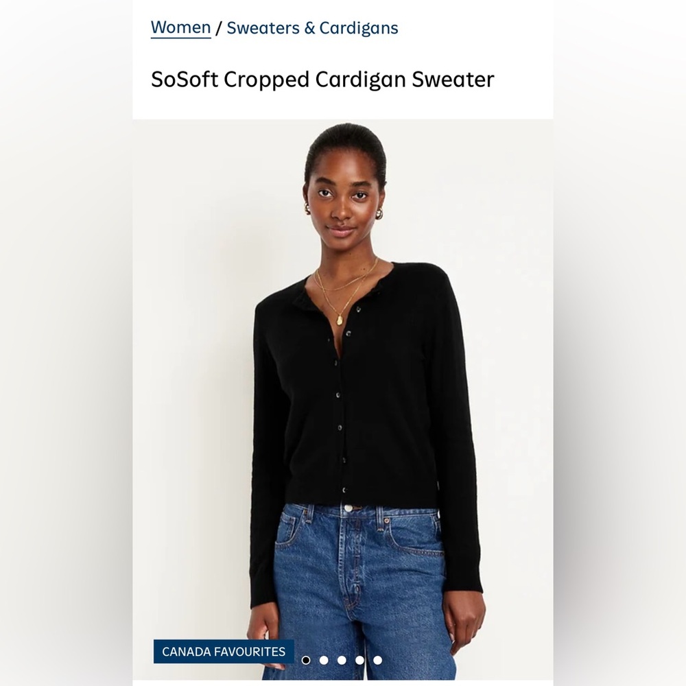 Old Navy SoSoft Black Knit Cardigan